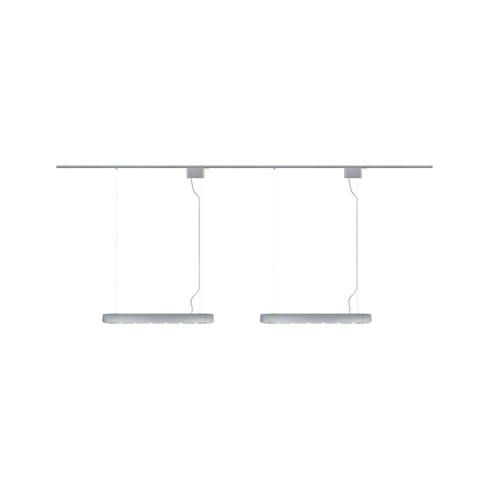 U-Rail Pendelleuchte Barre Dimmbar Chrom-Matt in Chrom matt mit höhenverstellbarem Design.