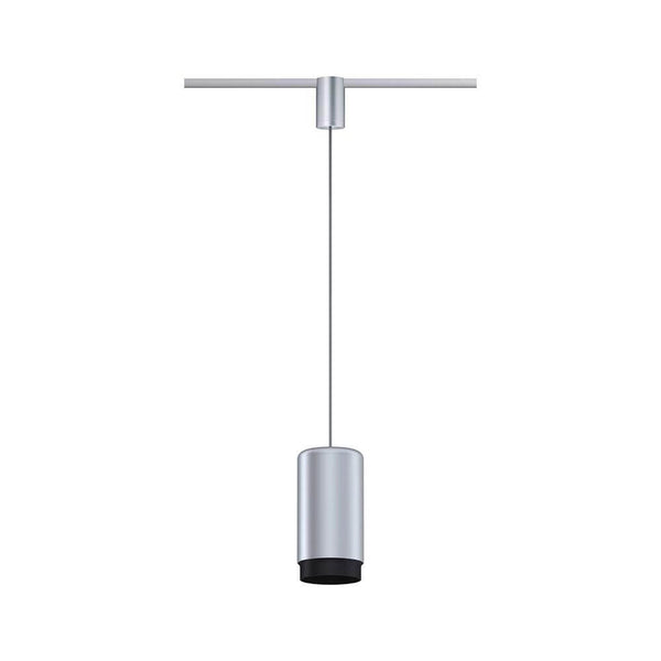 U-Rail pendel Corus krom mat metal med stofkabel i moderne design.