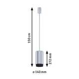 U-Rail-riipuslamppu Corus Chrome-Matt Metal