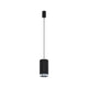 U-Rail Pendelleuchte Corus Dimmbar Schwarz in elegantem Design mit Stoffkabel zur individuellen Lichtgestaltung.