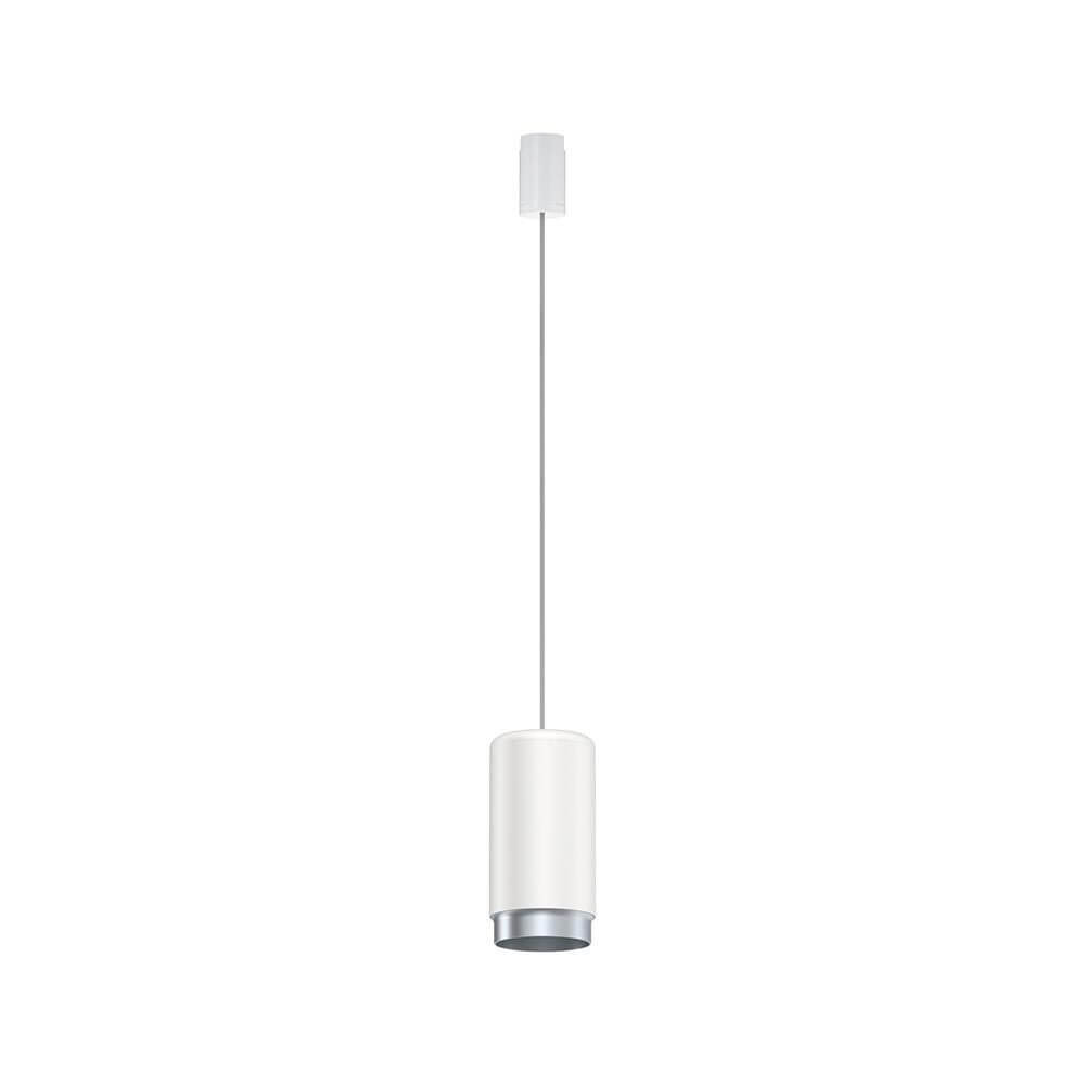 U-Rail Pendelleuchte Corus Dimmbar Weiß mit schlichter Eleganz und Aluminium-Korpus.