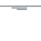 U-Rail Schienenadapter Smart Home Zigbee Chrom-Matt auf einer Schiene montiert, filigranes Design.