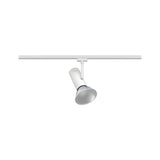 U-Rail Schienenspot Apol in Weiß zur individuellen Beleuchtung von Gängen und Objekten mit E27-Lampe.