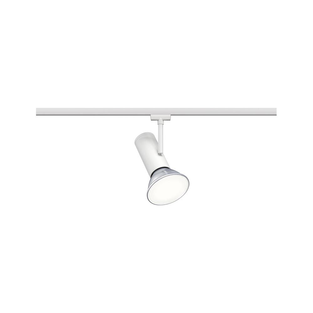 U-Rail Schienenspot Apol in Weiß für flexibles Lichtdesign in Gängen und Fluren.