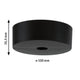 U-Rail Base für Schienen Einzelspot Schwarz mit Durchmesser 100 mm und Höhe 35,5 mm