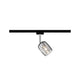 U-Rail Schienenspot Blossom Einzelspot Dimmbar Schwarz-Matt Rauchglas mit dekorativem Glasschirm