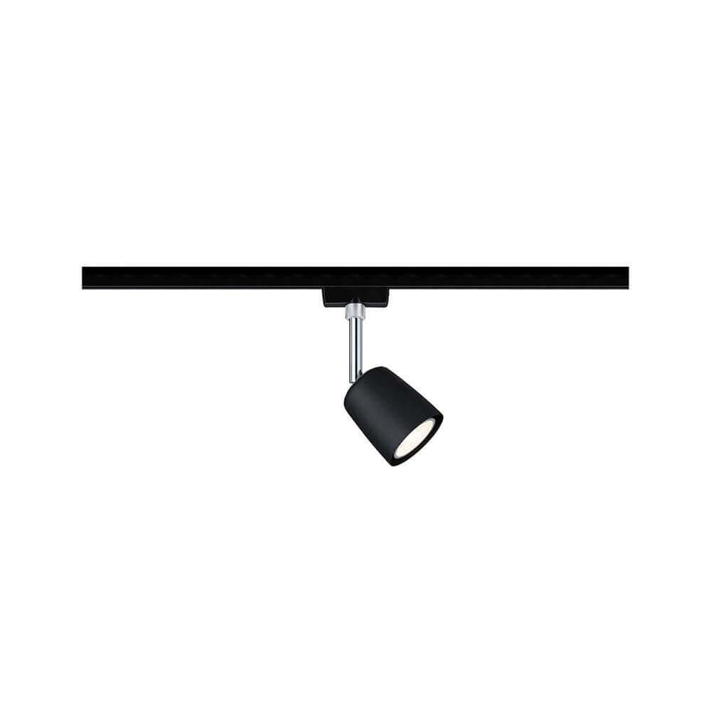 U-Rail Schienenspot Cover Einzelspot Dimmbar Schwarz-Matt, Chrom