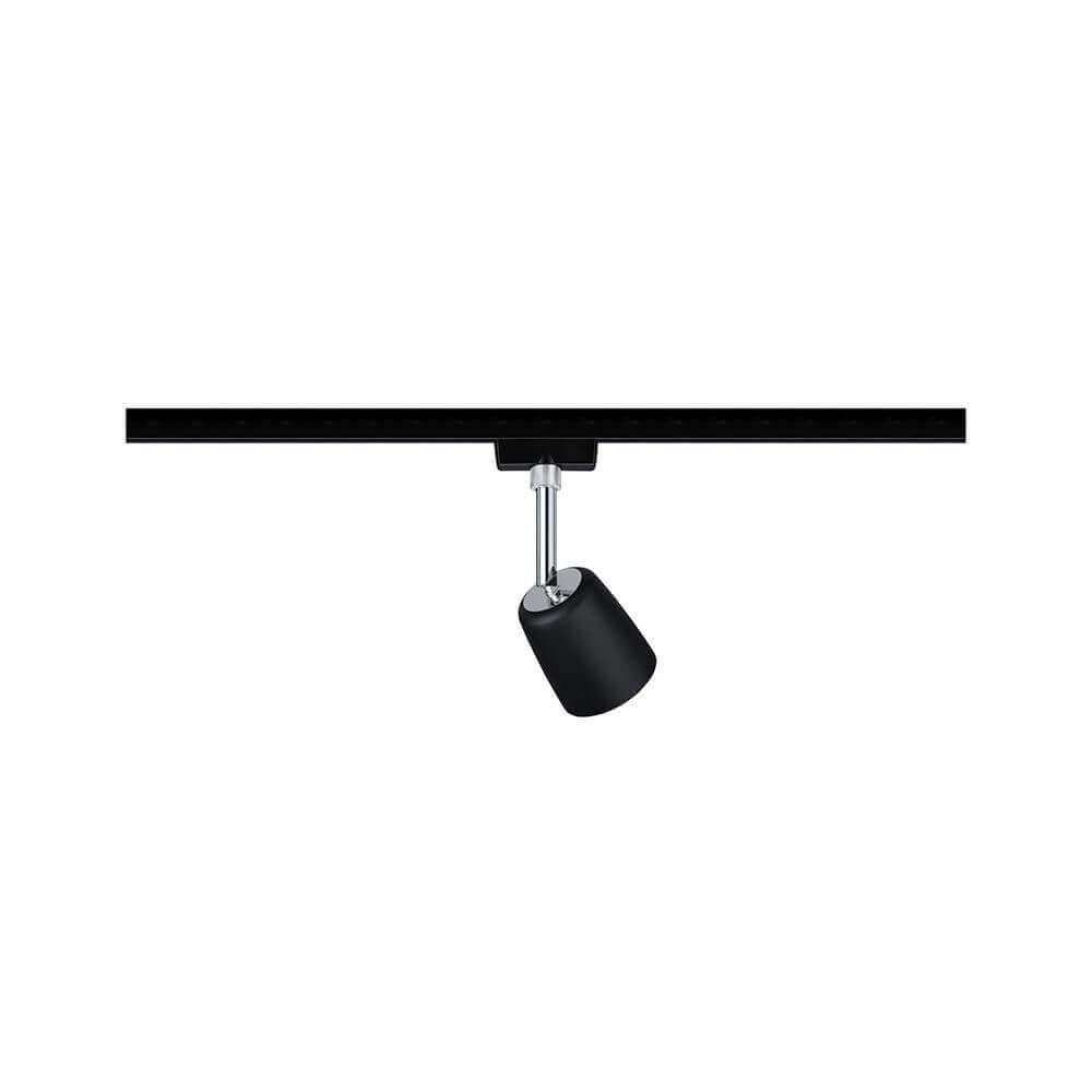 U-Rail Schienenspot Cover Einzelspot Dimmbar Schwarz-Matt, Chrom