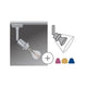 U-Rail Schienenspot DecoSystems Einzelspot Dimmbar Chrom-Matt mit dem passenden Lampenschirm.