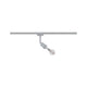 U-Rail Schienenspot DecoSystems Einzelspot Dimmbar Chrom-Matt an einer Schiene mit E14-Leuchtmittel.