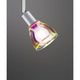 U-Rail Schienenspot DecoSystems Einzelspot Dimmbar Chrom-Matt mit buntem Lampenschirm