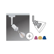 U-Rail Schienenspot DecoSystems Einzelspot Weiß mit E14-Leuchtmittel und flexiblem Lampenschirm