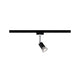 U-Rail Schienenspot Pure II in Schwarz matt, dimmbar, flexibel für verschiedene Leuchtmittel, modernes Design.