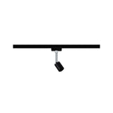 U-Rail Schienenspot Pure II in Schwarz matt, dimmbar, flexibel in der Lichtquelle, elegantes Design.