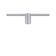 U-Rail Schienenspot Socket Einzelspot Chrom-Matt an einem Schienensystem montiert.