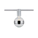 U-Rail Schienenspot Socket Einzelspot Chrom-Matt mit dekorativer Glühlampe auf Schiene