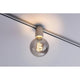 U-Rail Schienenspot Socket Einzelspot Chrom-Matt mit dekorativem Leuchtmittel in eleganter Optik.