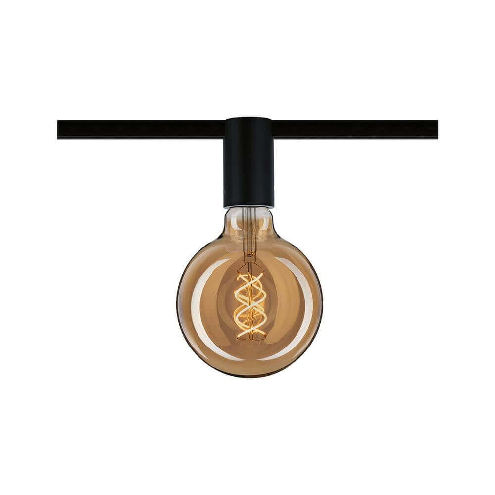 U-Rail Schienenspot Socket Einzelspot Schwarz