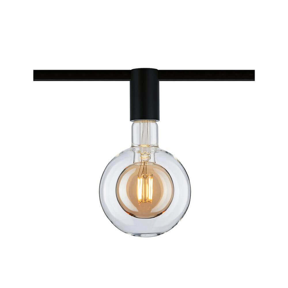 U-Rail Schienenspot Socket Einzelspot Schwarz