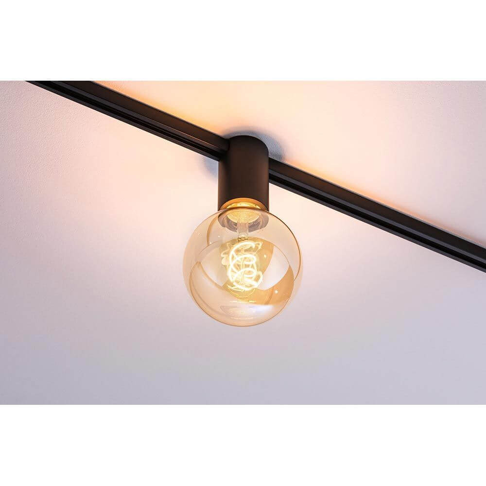 U-Rail Schienenspot Socket Einzelspot Schwarz
