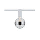 U-Rail Schienenspot Socket Einzelspot Weiß mit dekorativem Leuchtmittel in Glas-Optik.