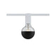 U-Rail Schienenspot Socket Einzelspot Weiß mit dekorativer Lampe und unsichtbarem Montagesystem.