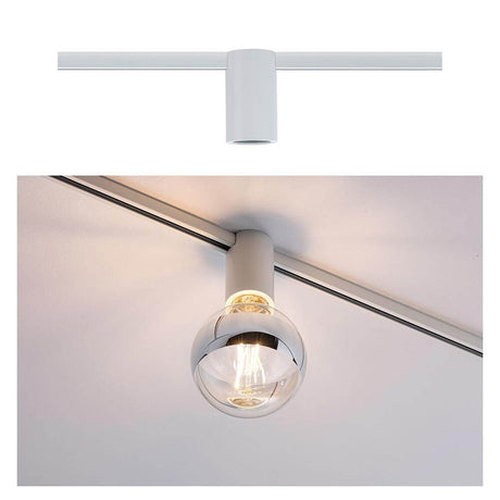 U-Rail Schienenspot Socket Einzelspot Weiß für dekorative E27-Leuchtmittel, dimmbar und SmartHome-tauglich