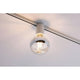 U-Rail Schienenspot Socket Einzelspot Weiß mit dekorativer Glühlampe in stylischem Design