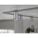 U-Rail Schienenspot Tube Einzelspot Dimmbar Chrom-Matt an einer Decke montiert.