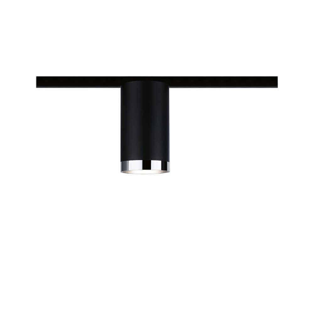 U-Rail Schienenspot Tube Einzelspot Schwarz-Matt, Chrom