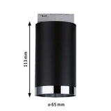 U-Rail Schienenspot Tube Einzelspot Schwarz-Matt, Chrom