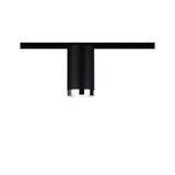 U-Rail Schienenspot Tube in Schwarz-Matt mit Chrom-Akzenten, LED-kompatibel, ideal für individuelle Lichtsysteme.