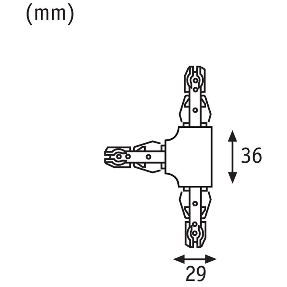 U-Rail Verbinder T-Stück Schwarz-Matt  Paulmann   