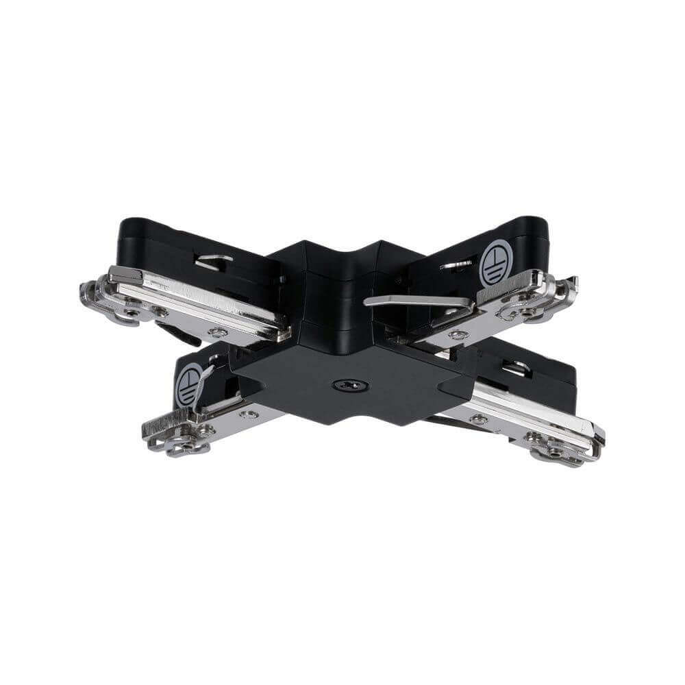 U-Rail Verbinder X-Stück 10,4 x 10,4cm Schwarz-Matt