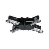 U-Rail Verbinder X-Stück 10,4 x 10,4cm Schwarz-Matt