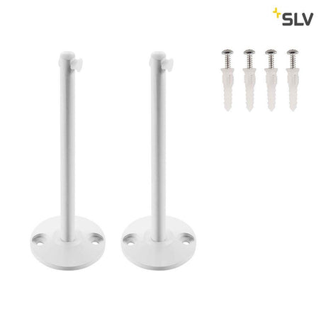 Deflector for Tenseo low-voltage cable system, long, white, 2 pieces with bracket and screws.
