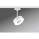 URail LED-Spot 5W Circle 230V Weiß an einer Decke montiert, modernes Design in Weiß.