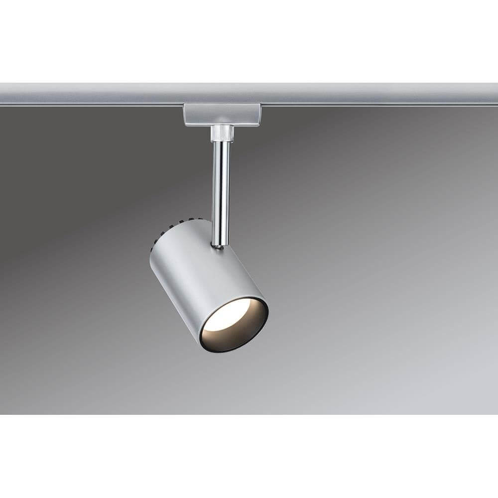 URail LED-Spot 5W Shine 230V in silbernem Design, ideal für individuelles Lichtsystem.