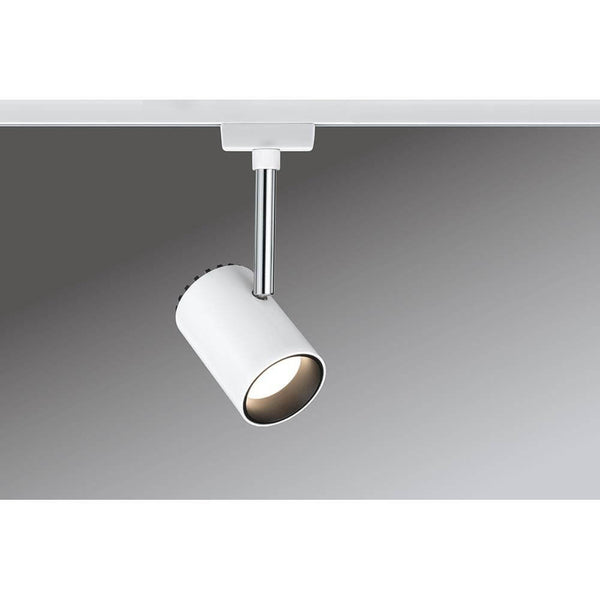 URail LED-Spot 5W Shine 230V Weiß für Schienensystem, dreh- und neigbarer LED-Spot mit warmweißem Licht