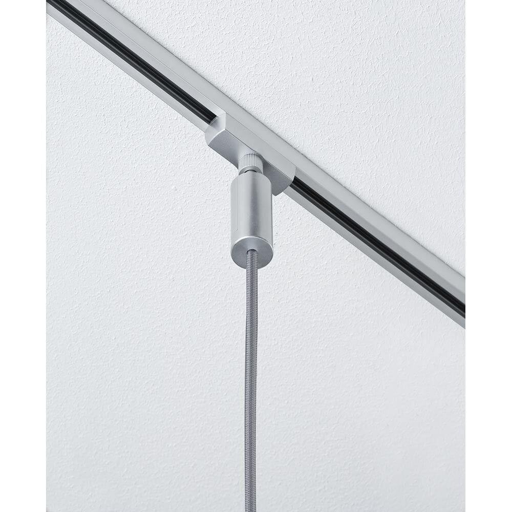 URail 2Easy Basic Pendel max. 20W E27 - Detailansicht des Kabelanschlusses im URail Schienensystem.