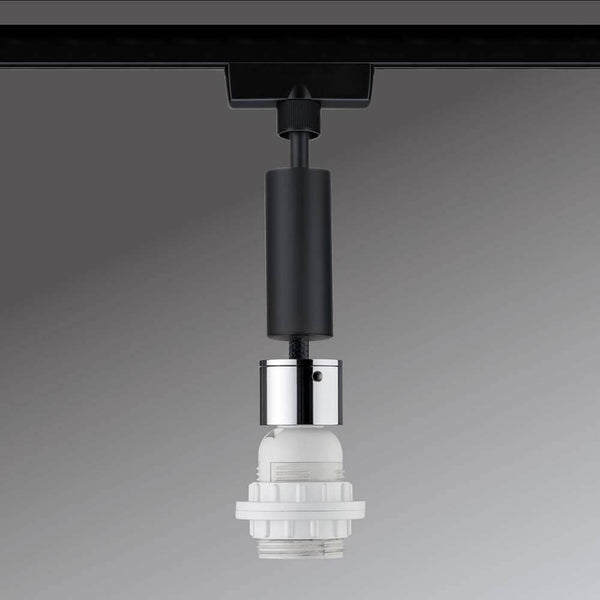 URail 2Easy Basic pendant max. 20W E27 Black with E27 socket in black and white, ideal for individual lighting.