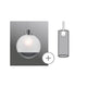 URail 2Easy Alari max.20W Satin Klar 300mm Kugelleuchte mit satiniertem Glas und Chromdetails