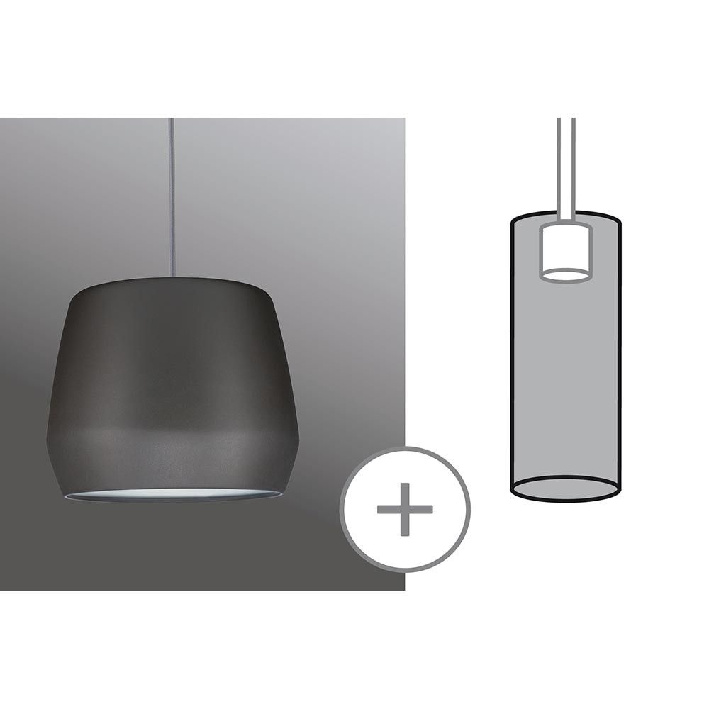 URail 2Easy Pendelleuchte in mattem Grau, modernes Design für Wohn- und Essbereich, sorgt für gemütliches Licht.