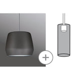 URail 2Easy Pendelleuchte in mattem Grau, modernes Design für Wohn- und Essbereich, sorgt für gemütliches Licht.