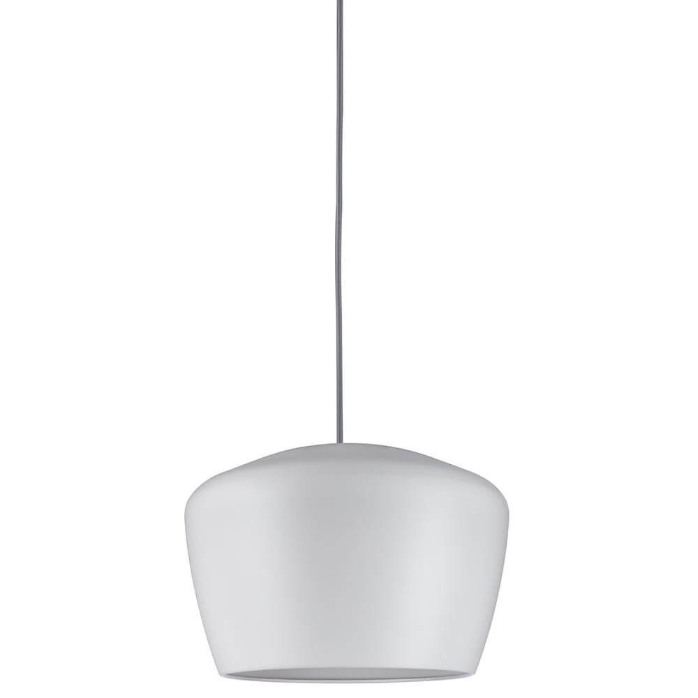 URail 2Easy Schirm Pom Weiß max. 20W Pendelleuchte in modernem Design für Wohn- und Essbereich.