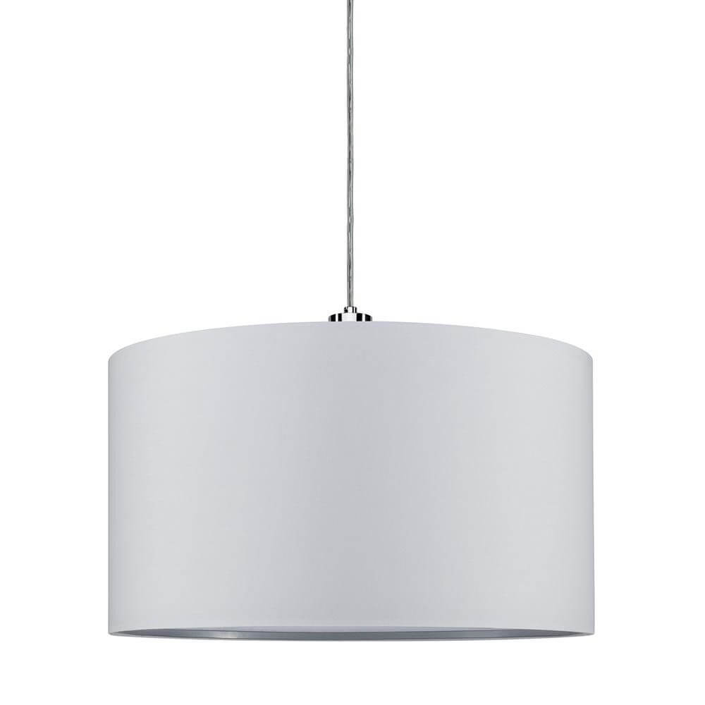 URail 2Easy Stoffschirm Tessa Weiß max. 50W Ø 45cm - eleganter Textilschirm für gemütliche Beleuchtung.