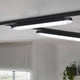 URail LED Panel Ring 7W Schwarz montiert an der Decke für moderne Raumbeleuchtung.