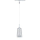 URail LED Pendulum Arido II 1x5W GU10 Klar Satin Glas hängende Leuchte mit klarer Glasstruktur