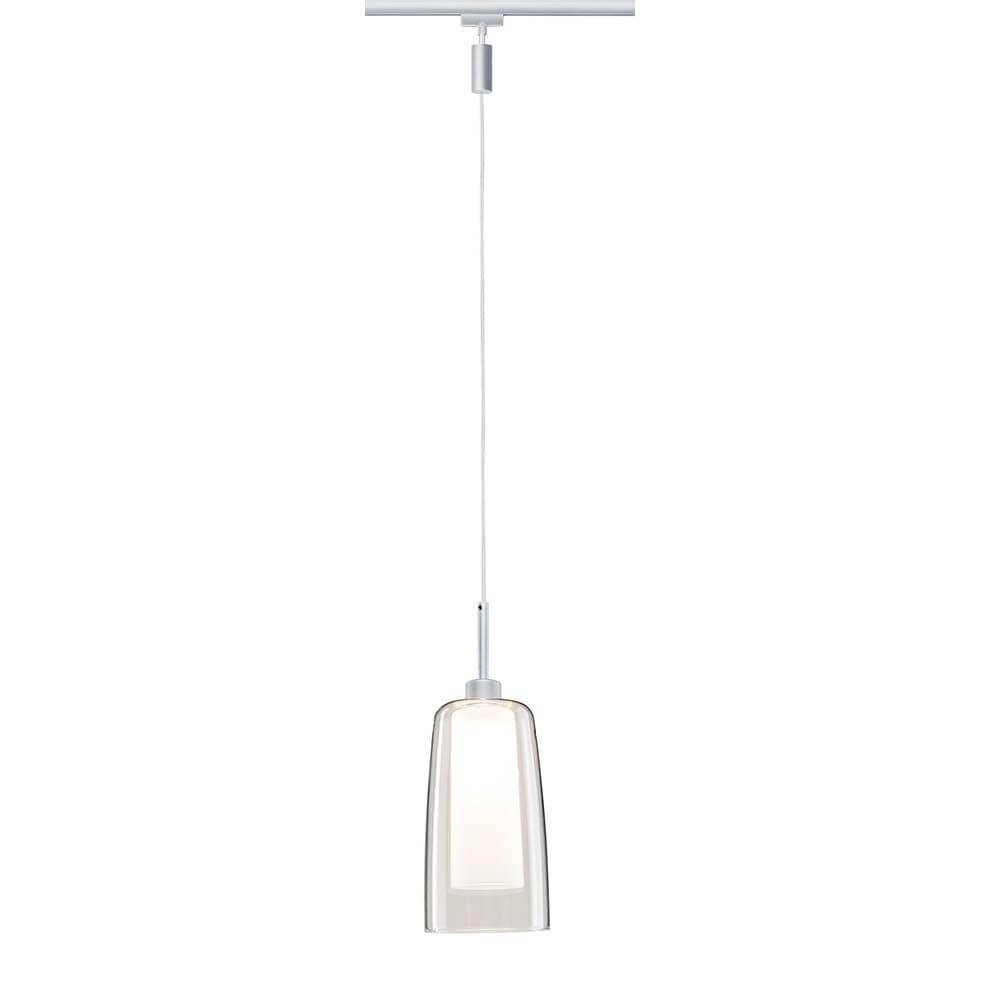 URail LED Pendulum Arido II 1x5W GU10 Klar Satin Glas hängende Pendelleuchte für stimmungsvolle Beleuchtung