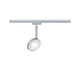 URail LED Spot Discus Chrom Dimmbar an URail Schiene mit mattem Chrom-Finish und fest verbautem Leuchtmittel.